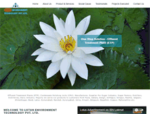 Tablet Screenshot of lotusenvitech.com